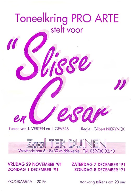 1991:2 Slisse en Cesar affiche klein